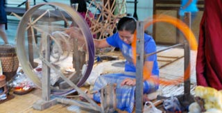 Traditional family-run silk & brass workshops